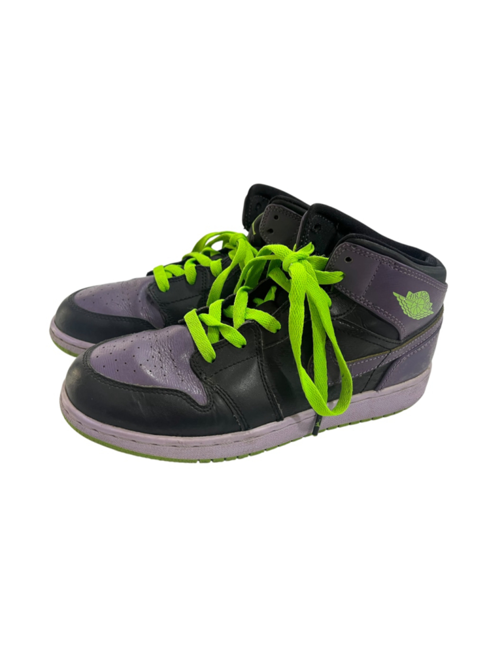 Nike Air Jordan 1 Retro High GS Joker Night Vision 2013 Size 5Y 307383-021 Green
